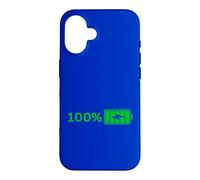 100% Batterie - 100% Batterie I Funny High Energy Percent Coque pour iPhone 16