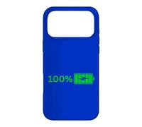 100% Batterie - 100% Batterie I Funny High Energy Percent Coque pour iPhone 17 Pro Max