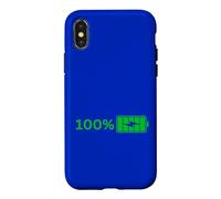 100% Batterie - 100% Batterie I Funny High Energy Percent Coque pour iPhone X/XS