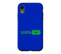 100% Batterie - 100% Batterie I Funny High Energy Percent Coque pour iPhone XR