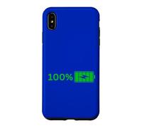 100% Batterie - 100% Batterie I Funny High Energy Percent Coque pour iPhone XS Max