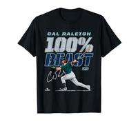 100% Beast Cal Raleigh Seattle Baseball MLBPA T-Shirt