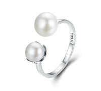 100% billette à bille à double boule de bague ajusté en anneau de luxe bijoux de luxe