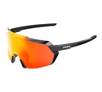 100% Black Mirror Sunglasses - Matte Black Gloss Black Gloss Metallic Black One