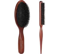 100% Boar Bristle Hair Brush For Women,Men,Kids,Natural Bristles For Fine And Fine Hair,Improve Hair Texture