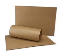 (100 Bogen) - Sheets of DIN A4 Natron Ribbed Kraft Paper 70 g/m (Light) - 210 x 297 mm Professional Quality 100 Bogen braun gerippt