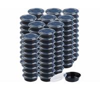 Rosenstein & Söhne 100 boîtes de conservation rondes avec couvercles - 900 ml
