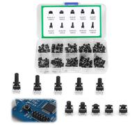 100 Boutons Poussoirs Tactiles 6x6mm 10 Hauteurs Micro Switch Électronique | Assortiment 4.3 à 13mm avec Boîte de Rangement pour PCB Prototypage DIY Réparation Circuits Imprimés Électroniques et Atelier