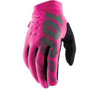 100% Brisker Gants de vélo pour dames, noir-rose, taille L pour femmes
