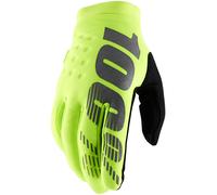 100% Brisker Gants de vélo pour les jeunes, jaune/noir, Taille L