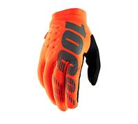 100% BRISKER Gants pour Enfant Orange Fluo/Noir Taille S