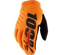 100% Brisker MX Gants, Orange/Noir, Taille XL