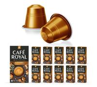 100 Capsules Aluminium Compatibles NESPRESSO® À USAGE DOMESTIQUE - CAFÉ SAVEUR CARAMEL - Dosettes by Café Royal®