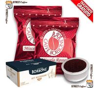 100 Capsules Cialde Café Borbone Rossa Red Comp. Lavazza Espresso Point + Kit