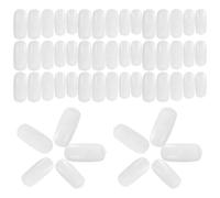 100 Capsules D’entraînement pour Nail Art, Main Mécanique Abs Blanche