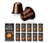 100 Capsules de Café en Aluminium Compatibles NESPRESSO® À USAGE DOMESTIQUE - CHOCOLAT NOIR - Dosettes by Café Royal®