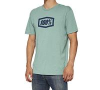 100% Casual Icon Short Sleeve Tee Blue Shirt, Bleu chiné (Ocean Bleu Heather), M Mixte