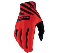 100% Celium Gants de vélo, Rouge/Noir, Taille S