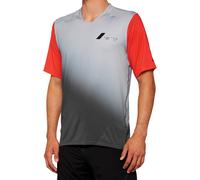 100% Celium Maillot de vélo à manches courtes, gris-rouge, taille XL pour homme