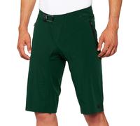 100% Celium Shorts de vélo, Vert foncé, Taille 34