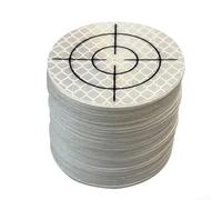 100 cibles réfléchissantes pour station totale avec réticule pré-marqué pour un positionnement rapide et un remplacement facile dans le génie civil et la construction (20 x 20)