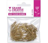 100 Clous Dorés Pour Art Filaire - String Art - 20 Mm