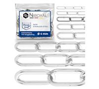 100-cm = 1-mètre 4-mm d'épaisseur chaîne en acier inoxydable V4A lien longue de NietFullThings en un seul morceau anchor chain DIN 5685 DIN 763 1-m A4