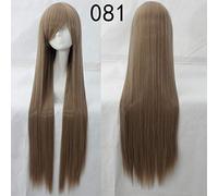 100 CM 39 `` Longues Perruques Droites Femmes anime cosplay Perruques en usage commun blanc violet orange rose Cheveux Cosplay perruques communes + perruques casquette One Size longue perruque droit