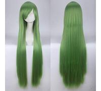 100 cm de Long droite 39 `` Anime Lolita cheveux synthétiques femmes Cosplay perruques Halloween Costume accessoires fête perruques + casquette 83
