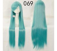 100 cm de Long droite 39 `` Anime Lolita cheveux synthétiques femmes Cosplay perruques Halloween Costume accessoires fête perruques + casquette 69