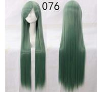100 cm de long droite 39 `` Anime Lolita cheveux synthétiques femmes Cosplay perruques Halloween Costume accessoires perruques de fête + casquette 76