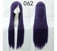 100 cm de Long droite 39 `` Anime Lolita cheveux synthétiques femmes Cosplay perruques Halloween Costume accessoires perruques de fête + casquette 62