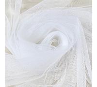 100 cm x 300 cm - Vendu au mètre - Extra large - En tulle doux - Pour couture, vêtements, rideaux, nappes, mariage, décoration de fête - Blanc