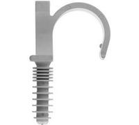 100 collier cheville RAMCLIP Simple gris pour tube Nu Ø32 et Prégainé Ø20 G