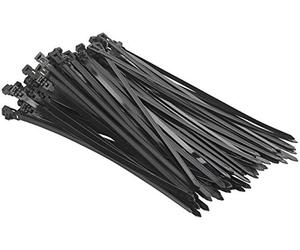 100 colliers de serrage réutilisables, coloris noir - 300 x 7,6 mm [AGT]