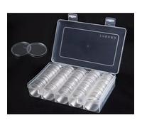 100 compartiments pièces capsules Leuchtturm 27mm pour pièces 2 euros boîte rangement collection YYV