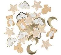 100 confettis carton doux bébé 3-4cm camel - artifetes 93867 Orange G