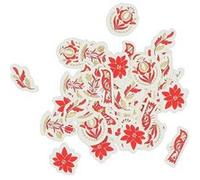 100 confettis papier féerie noël 3cm rouge blanc - générique 96529