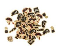 100 confettis pirate chasse trésor 1.5-3cm - artifetes 79598 Noir G