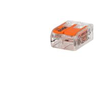 100 connecteur WAGO 2 entrées pour fil souple ou rigide