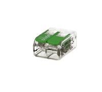 100 connecteur WAGO 2 entrées pour fil souple ou rigide "Green Range"