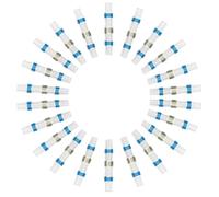100 connecteurs de fils bout à bout thermorétractables bleus étanches | Manchons de soudure sans soudure, isolés en PE et étain, gaines à sertir pour câblage, gaines thermorétractables