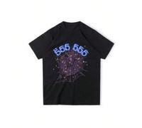 100% Cotton Sp5der Worldwide Graphic Tee - Casual Workout Top - Unisex Oversized Cotton T-Shirt KOMFORT & SICHERHEIT - Das Kinder-T-Shirt aus 100 % Baumwolle bietet höchsten Tragekomfort und Sicherhei