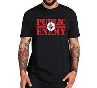 100% Cotton T Shirt Hip Hop Group Public Enemy Tops Clothing Band Sign Tees Casual Short Sleeve Loose Homme Mens Man Black XXL