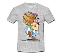 100% Cotton Tee Plus Size Men's T-Shirt Asterix Obelix These Rugby are Crazy(Large)