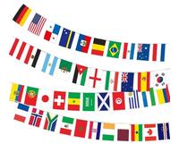 100 Country Flags - International String Flag Bunting Banner, Long Bunting Flags with Vibrant Colors, Home Office School Decor, Garden Yard Balcony Accessories, Pub Cafe Party Flag for Celebrations