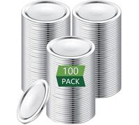100 couvercles de conserve [large bouche] pour boule, Couvercles de bocaux Mason en métal de type fendu (100 pcsWide Mouth)