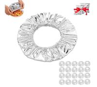 100 couvercles isolants alimentaires en aluminium pliables et réutilisables, film isolant de cuisine pour conserver la fraîcheur des aliments, compatible avec les assiettes et les bols (100 PCS)