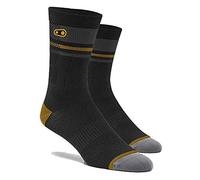 100% Crank Brothers Chaussettes Noir/Or/Gris L/XL