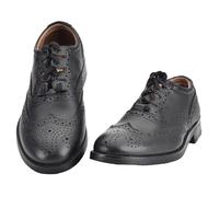 100 % cuir fabriqué en Écosse : brogue Piper Ghillie - Semelle absorbant les chocs, chaussure kilt noir - Tailles 39-42, cadeau du patrimoine écossais, Noir , 43.5 EU